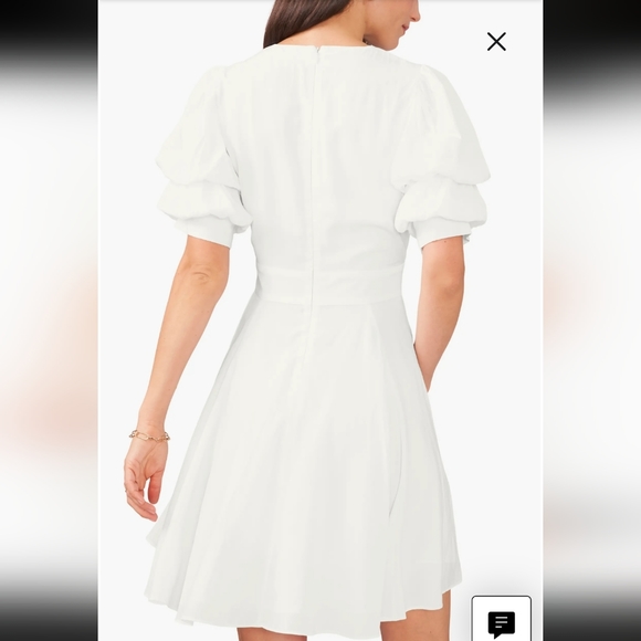 New! 1. State Tiered short Bubble Sleev Dress sz XS - Picture 2 of 16